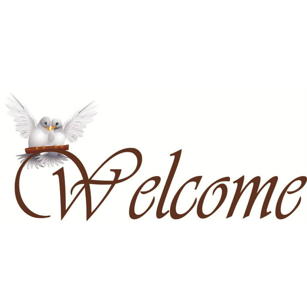 Welcome Vinyl Wall Sign Decal/Sticker Transfer Home Office